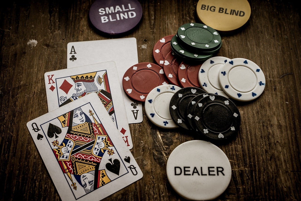 poker cards and poker chips