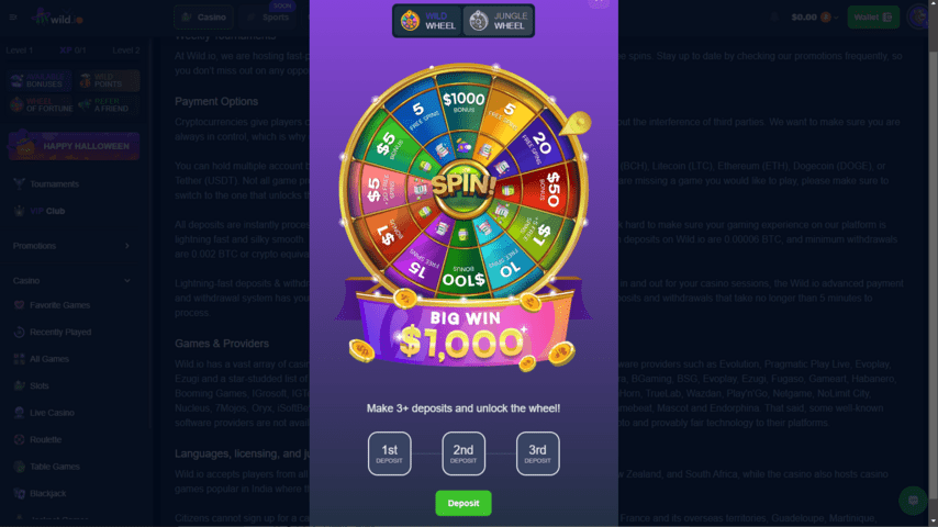 Wild.io Wheel of Fortune