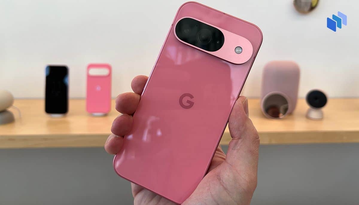 Pixel 9 in Peony pink